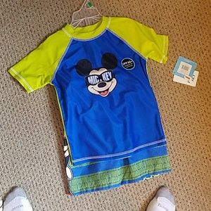 Boys Brand new swim trunks and uv protection shirt